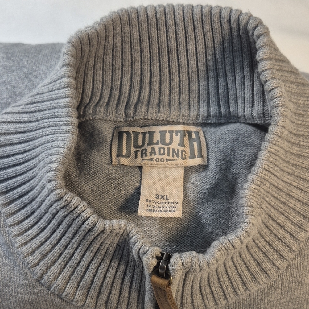 Duluth Trading Co Gray Zip Up Sweater - Picture 12 of 13